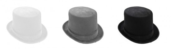 white gray black hat