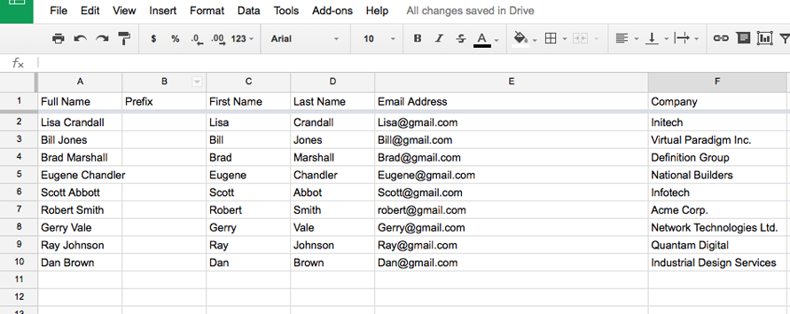 spreadsheet