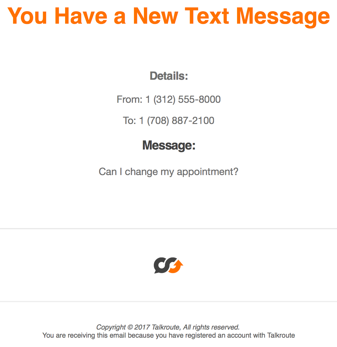 email notifications