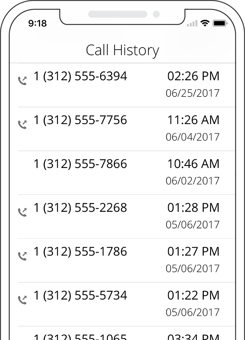 phone number call history online