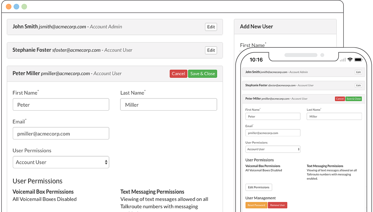 Users & Permissions