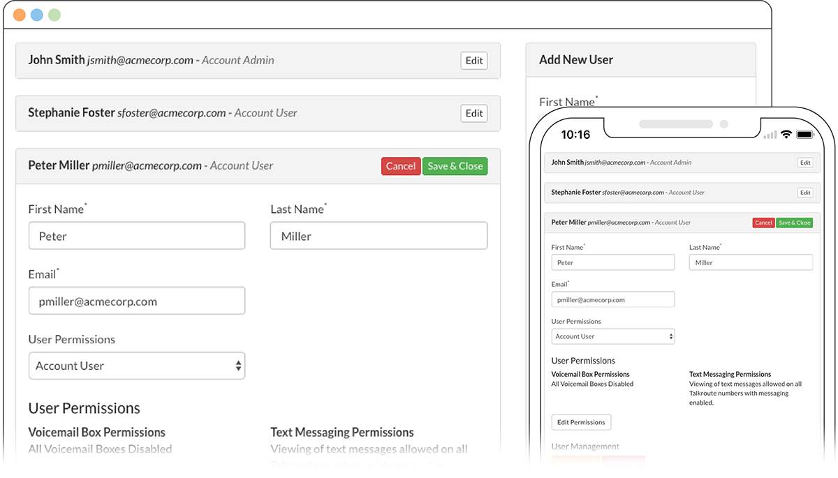 Users & Permissions