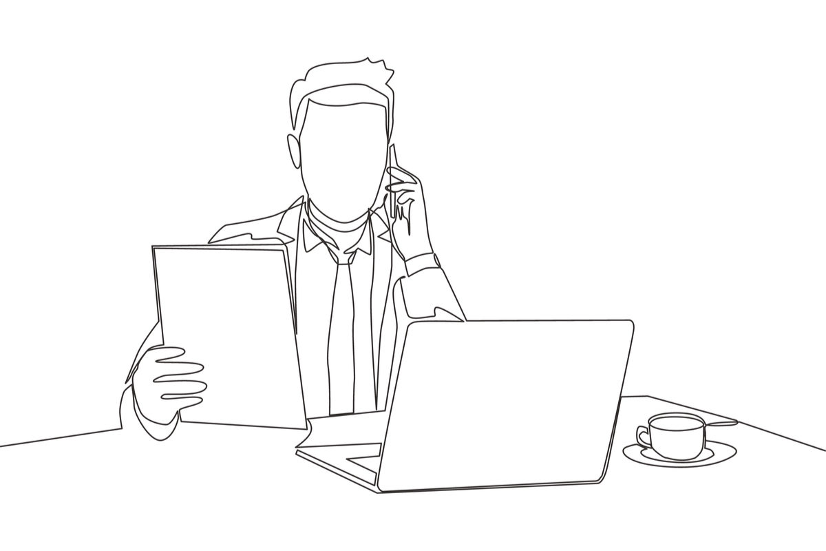 computer working