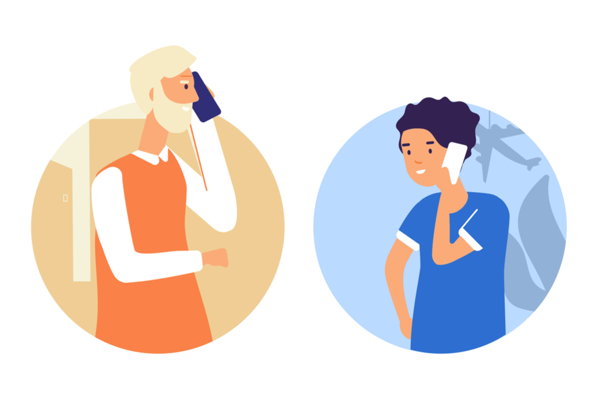 Talking on phone