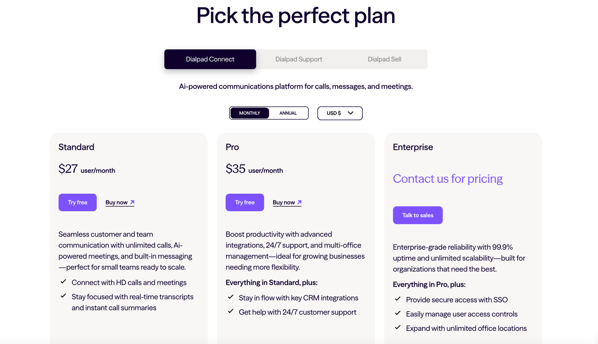 dialpad pricing