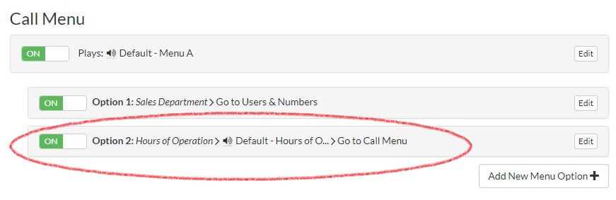 call menu hours of operation
