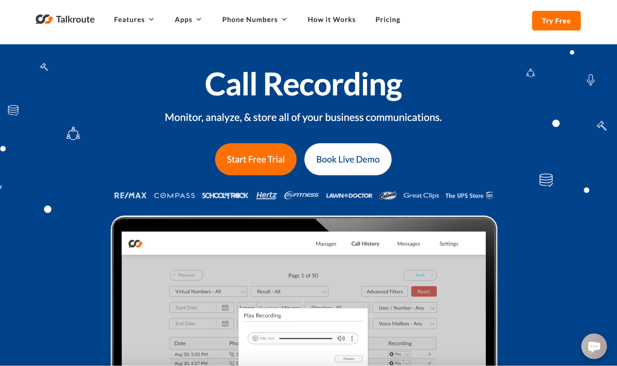 Talkroute Call Recording