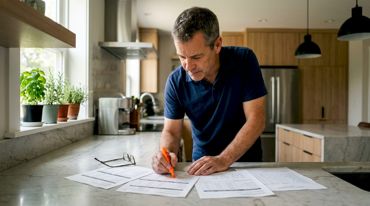 Business owner reviewing phone system checklist