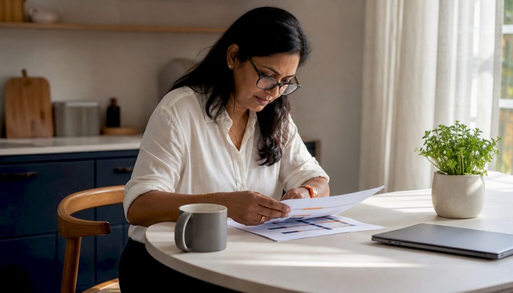 Small business owner reviewing phone number types
