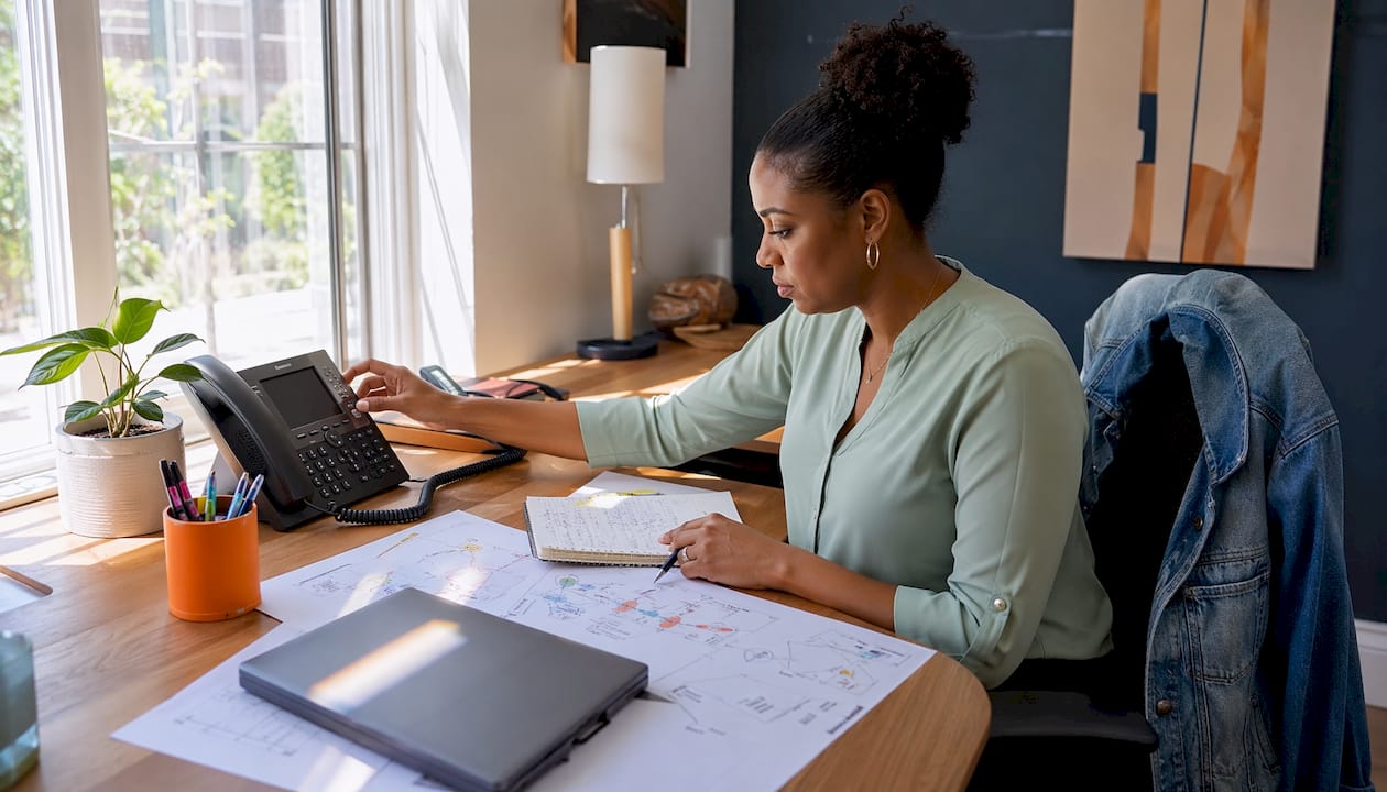 Operations manager configuring business call extensions