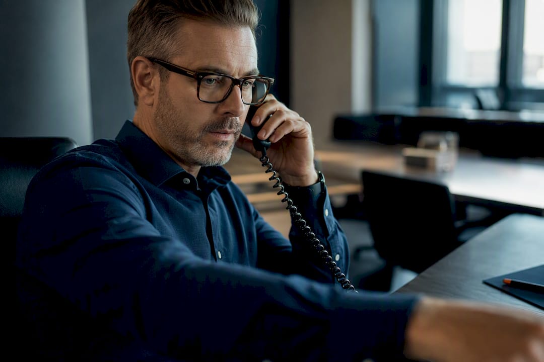 Business owner starting a recorded call